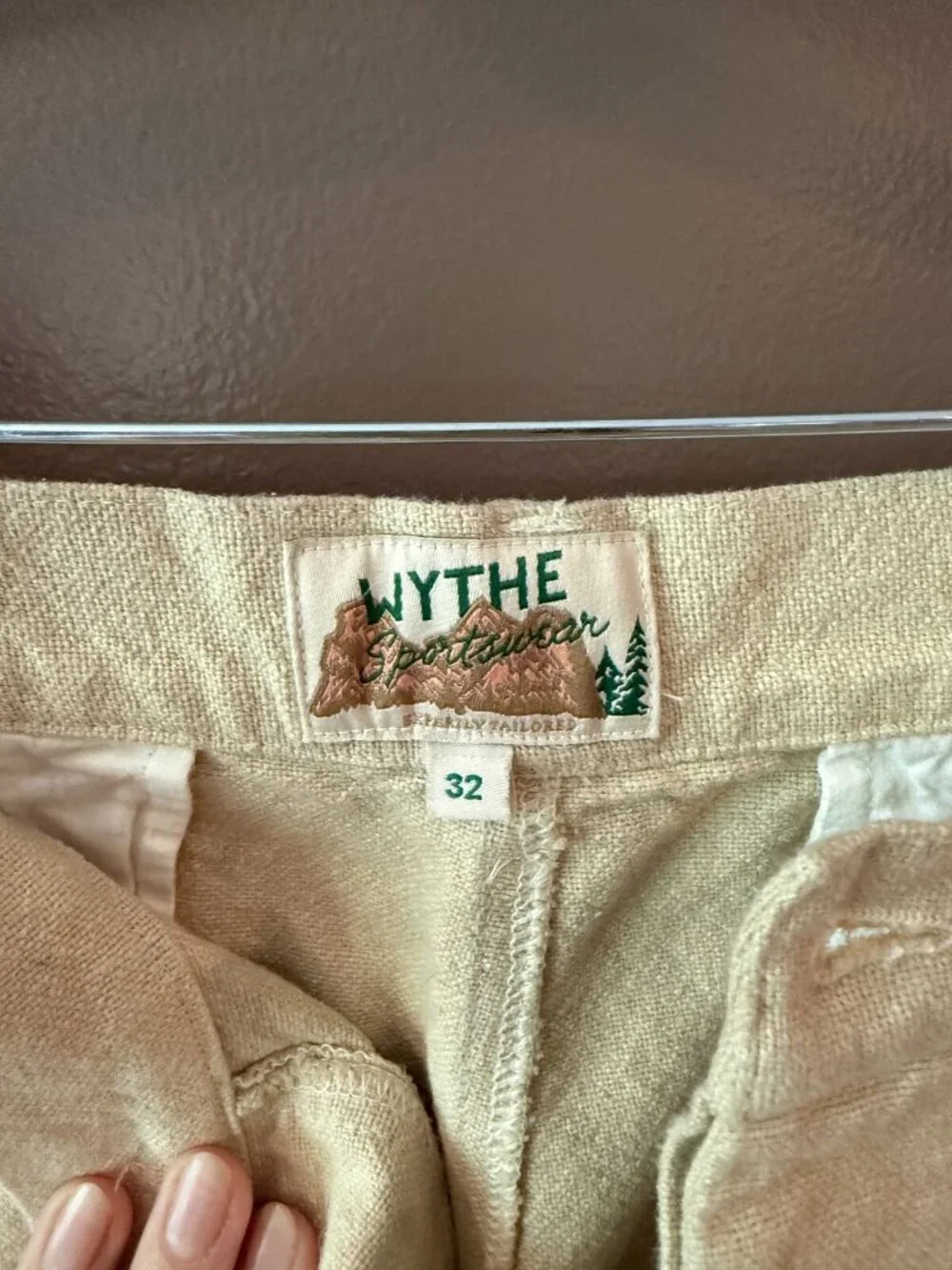 Wythe Sportswear Tan Button-Fly Chino Trousers Men's 32x32